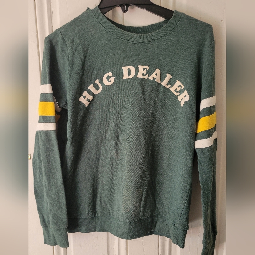 Green 'Hug Dealer' Sweatshirt